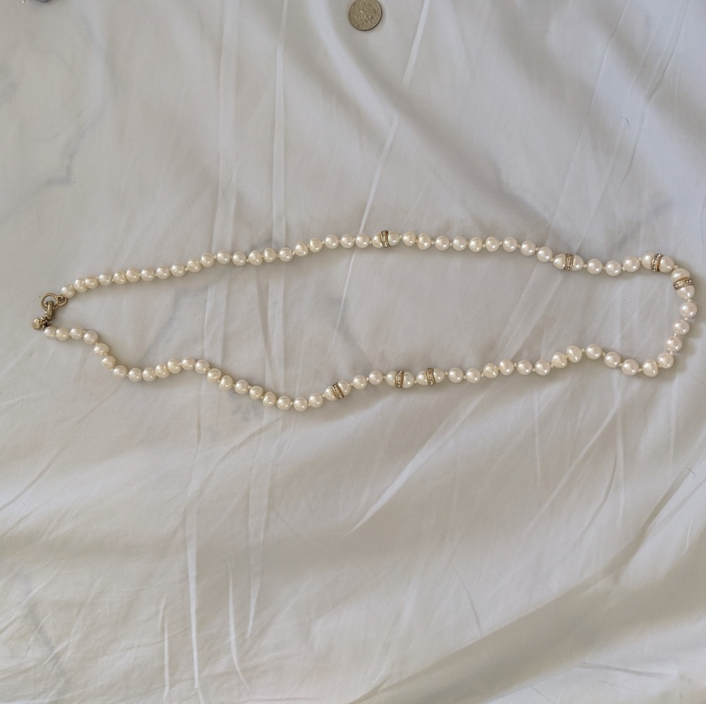 J.Crew Pearl and rhinestone necklace